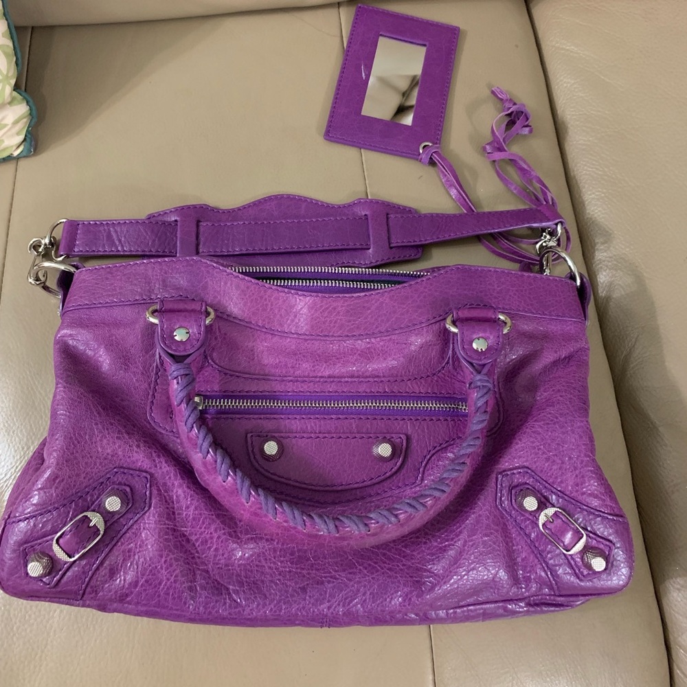 Balenciaga Purple 12 city bag